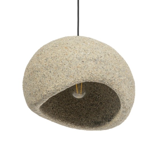 GLOBOSTAR® STONE 204-0123 Μοντέρνο Κρεμαστό Φωτιστικό Οροφής με Ντουί 1 x E27 AC 220-240V IP20 - Γκρι Μπέζ - Μ35 x Π31 x Υ26cm GLOBOSTAR® STONE 204-0123 Μοντέρνο Κρεμαστό Φωτιστικό Οροφής με Ντουί 1 x E27 AC 220-240V IP20 - Γκρι Μπέζ - Μ35 x Π31 x Υ26cm