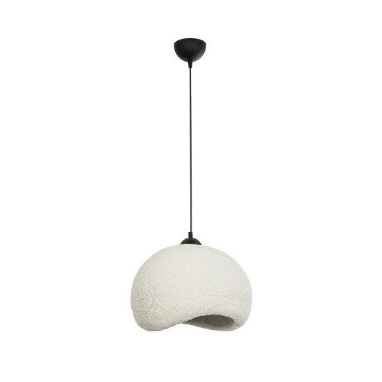 GLOBOSTAR® STONE 204-0124 Μοντέρνο Κρεμαστό Φωτιστικό Οροφής με Ντουί 1 x E27 AC 220-240V IP20 - Γκρι - Μ35 x Π31 x Υ26cm