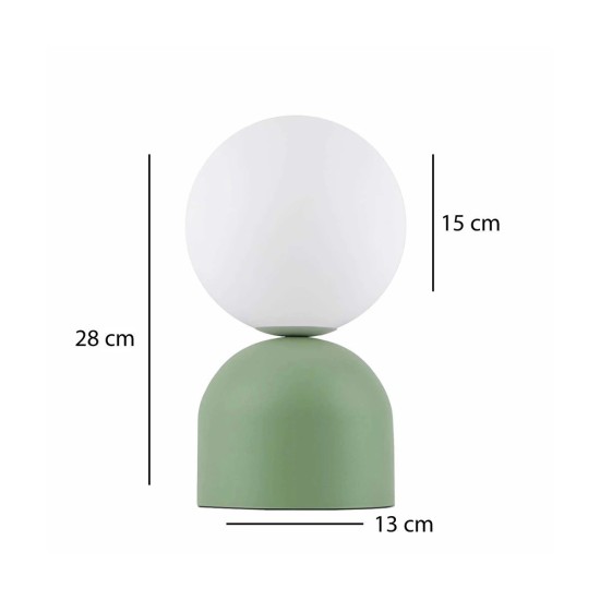 GLOBOSTAR® MAGIC 204-0130 Μοντέρνο Επιτραπέζιο Φωτιστικό Πορτατίφ με Ντουί 1 x E14 AC 220-240V IP20 - Πράσινο & Λευκό - Μ15 x Π15 x Υ28cm GLOBOSTAR® MAGIC 204-0130 Μοντέρνο Επιτραπέζιο Φωτιστικό Πορτατίφ με Ντουί 1 x E14 AC 220-240V IP20 - Πράσινο & Λευκό - Μ15 x Π15 x Υ28cm