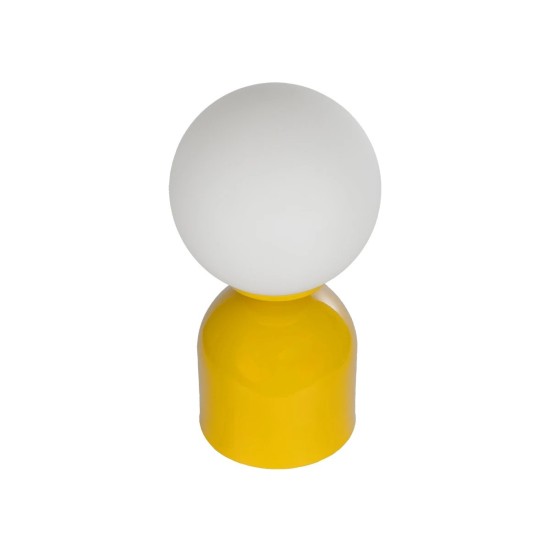 GLOBOSTAR® MAGIC 204-0131 Μοντέρνο Επιτραπέζιο Φωτιστικό Πορτατίφ με Ντουί 1 x E14 AC 220-240V IP20 - Κίτρινο & Λευκό - Μ15 x Π15 x Υ28cm GLOBOSTAR® MAGIC 204-0131 Μοντέρνο Επιτραπέζιο Φωτιστικό Πορτατίφ με Ντουί 1 x E14 AC 220-240V IP20 - Κίτρινο & Λευκό - Μ15 x Π15 x Υ28cm