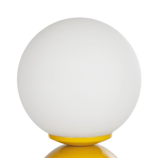 GLOBOSTAR® MAGIC 204-0131 Μοντέρνο Επιτραπέζιο Φωτιστικό Πορτατίφ με Ντουί 1 x E14 AC 220-240V IP20 - Κίτρινο & Λευκό - Μ15 x Π15 x Υ28cm GLOBOSTAR® MAGIC 204-0131 Μοντέρνο Επιτραπέζιο Φωτιστικό Πορτατίφ με Ντουί 1 x E14 AC 220-240V IP20 - Κίτρινο & Λευκό - Μ15 x Π15 x Υ28cm
