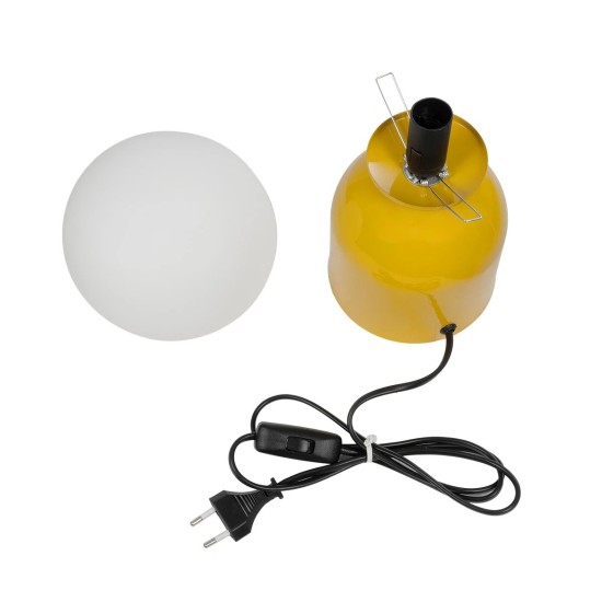 GLOBOSTAR® MAGIC 204-0131 Μοντέρνο Επιτραπέζιο Φωτιστικό Πορτατίφ με Ντουί 1 x E14 AC 220-240V IP20 - Κίτρινο & Λευκό - Μ15 x Π15 x Υ28cm GLOBOSTAR® MAGIC 204-0131 Μοντέρνο Επιτραπέζιο Φωτιστικό Πορτατίφ με Ντουί 1 x E14 AC 220-240V IP20 - Κίτρινο & Λευκό - Μ15 x Π15 x Υ28cm