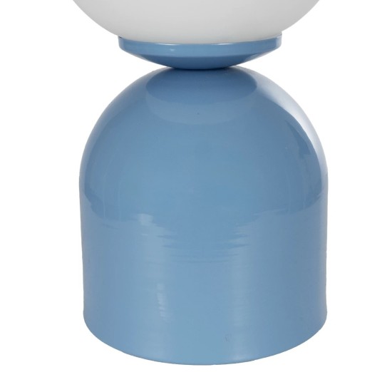 GLOBOSTAR® MAGIC 204-0133 Μοντέρνο Επιτραπέζιο Φωτιστικό Πορτατίφ με Ντουί 1 x E14 AC 220-240V IP20 - Μπλε & Λευκό - Μ15 x Π15 x Υ28cm GLOBOSTAR® MAGIC 204-0133 Μοντέρνο Επιτραπέζιο Φωτιστικό Πορτατίφ με Ντουί 1 x E14 AC 220-240V IP20 - Μπλε & Λευκό - Μ15 x Π15 x Υ28cm