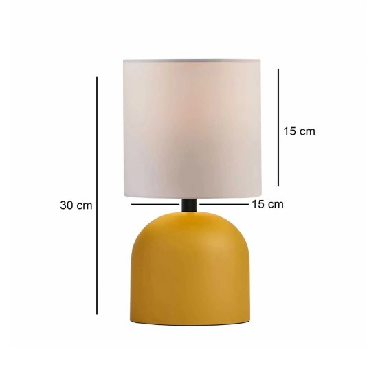 GLOBOSTAR® LOREN 204-0137 Μοντέρνο Επιτραπέζιο Φωτιστικό Πορτατίφ με Ντουί 1 x E14 AC 220-240V IP20 - Κίτρινο & Μπεζ - Μ15,5 x Π15,5 x Υ33cm GLOBOSTAR® LOREN 204-0137 Μοντέρνο Επιτραπέζιο Φωτιστικό Πορτατίφ με Ντουί 1 x E14 AC 220-240V IP20 - Κίτρινο & Μπεζ - Μ15,5 x Π15,5 x Υ33cm
