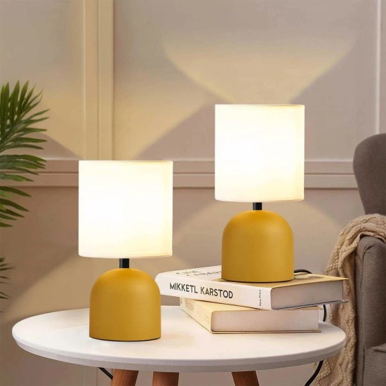 GLOBOSTAR® LOREN 204-0137 Μοντέρνο Επιτραπέζιο Φωτιστικό Πορτατίφ με Ντουί 1 x E14 AC 220-240V IP20 - Κίτρινο & Μπεζ - Μ15,5 x Π15,5 x Υ33cm GLOBOSTAR® LOREN 204-0137 Μοντέρνο Επιτραπέζιο Φωτιστικό Πορτατίφ με Ντουί 1 x E14 AC 220-240V IP20 - Κίτρινο & Μπεζ - Μ15,5 x Π15,5 x Υ33cm