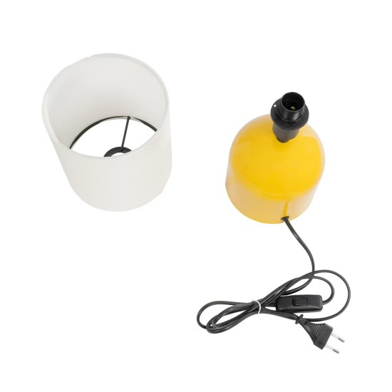 GLOBOSTAR® LOREN 204-0137 Μοντέρνο Επιτραπέζιο Φωτιστικό Πορτατίφ με Ντουί 1 x E14 AC 220-240V IP20 - Κίτρινο & Μπεζ - Μ15,5 x Π15,5 x Υ33cm GLOBOSTAR® LOREN 204-0137 Μοντέρνο Επιτραπέζιο Φωτιστικό Πορτατίφ με Ντουί 1 x E14 AC 220-240V IP20 - Κίτρινο & Μπεζ - Μ15,5 x Π15,5 x Υ33cm