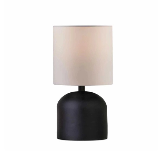 GLOBOSTAR® LOREN 204-0138 Μοντέρνο Επιτραπέζιο Φωτιστικό Πορτατίφ με Ντουί 1 x E14 AC 220-240V IP20 - Μαύρο & Εκρού - Μ15,5 x Π15,5 x Υ33cm
