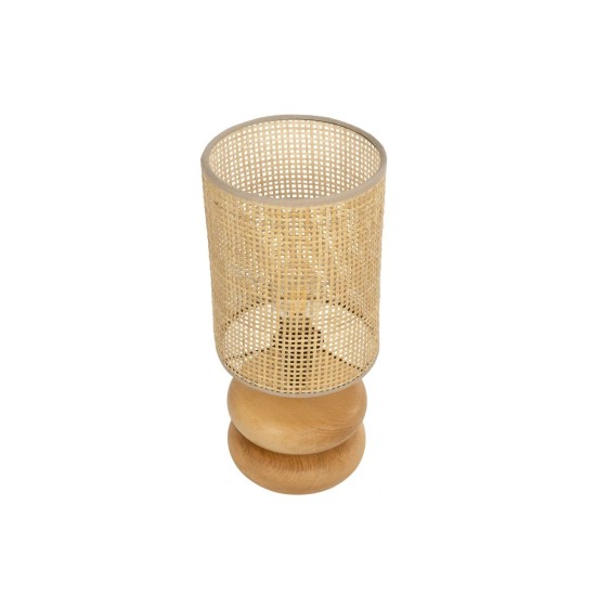 GLOBOSTAR® KLOO 204-0143 Boho Επιτραπέζιο Φωτιστικό Πορτατίφ με Ντουί 1 x E14 AC 220-240V IP20 - Καφέ & Μπεζ - Μ15 x Π15 x Υ35cm GLOBOSTAR® KLOO 204-0143 Boho Επιτραπέζιο Φωτιστικό Πορτατίφ με Ντουί 1 x E14 AC 220-240V IP20 - Καφέ & Μπεζ - Μ15 x Π15 x Υ35cm