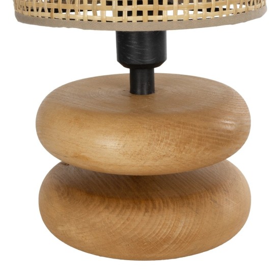 GLOBOSTAR® KLOO 204-0143 Boho Επιτραπέζιο Φωτιστικό Πορτατίφ με Ντουί 1 x E14 AC 220-240V IP20 - Καφέ & Μπεζ - Μ15 x Π15 x Υ35cm GLOBOSTAR® KLOO 204-0143 Boho Επιτραπέζιο Φωτιστικό Πορτατίφ με Ντουί 1 x E14 AC 220-240V IP20 - Καφέ & Μπεζ - Μ15 x Π15 x Υ35cm