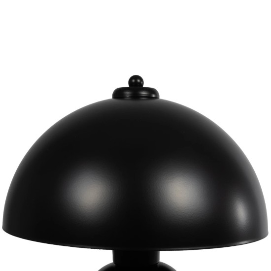 GLOBOSTAR® GASCO 204-0146 Μοντέρνο Επιτραπέζιο Φωτιστικό Πορτατίφ με Ντουί 1 x E27 AC 220-240V IP20 - Μαύρο - Μ26 x Π26 x Υ35cm