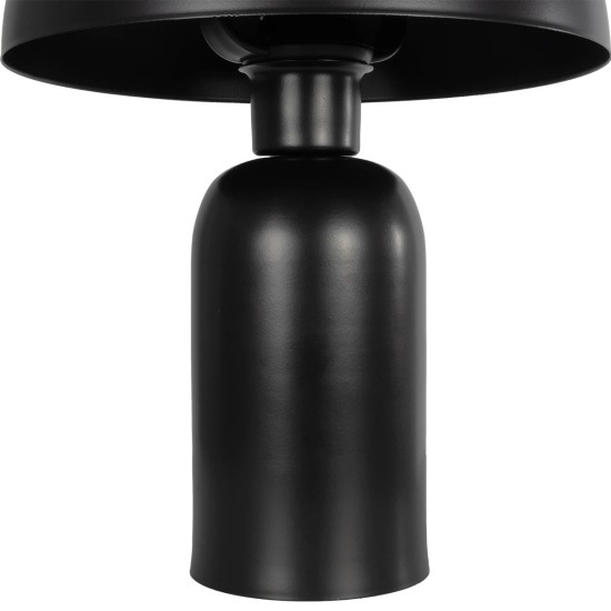 GLOBOSTAR® GASCO 204-0146 Μοντέρνο Επιτραπέζιο Φωτιστικό Πορτατίφ με Ντουί 1 x E27 AC 220-240V IP20 - Μαύρο - Μ26 x Π26 x Υ35cm