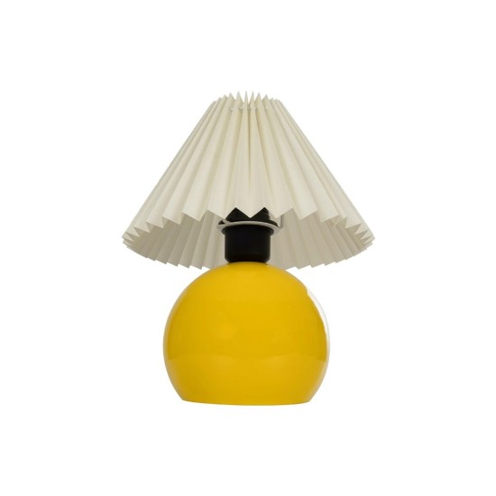 GLOBOSTAR® LISBON 204-0155 Μοντέρνο Επιτραπέζιο Φωτιστικό Πορτατίφ με Ντουί 1 x E27 AC 220-240V IP20 - Κίτρινο & Μπεζ - Μ24 x Π24 x Υ28cm GLOBOSTAR® LISBON 204-0155 Μοντέρνο Επιτραπέζιο Φωτιστικό Πορτατίφ με Ντουί 1 x E27 AC 220-240V IP20 - Κίτρινο & Μπεζ - Μ24 x Π24 x Υ28cm