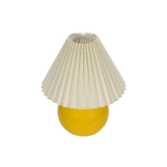 GLOBOSTAR® LISBON 204-0155 Μοντέρνο Επιτραπέζιο Φωτιστικό Πορτατίφ με Ντουί 1 x E27 AC 220-240V IP20 - Κίτρινο & Μπεζ - Μ24 x Π24 x Υ28cm GLOBOSTAR® LISBON 204-0155 Μοντέρνο Επιτραπέζιο Φωτιστικό Πορτατίφ με Ντουί 1 x E27 AC 220-240V IP20 - Κίτρινο & Μπεζ - Μ24 x Π24 x Υ28cm