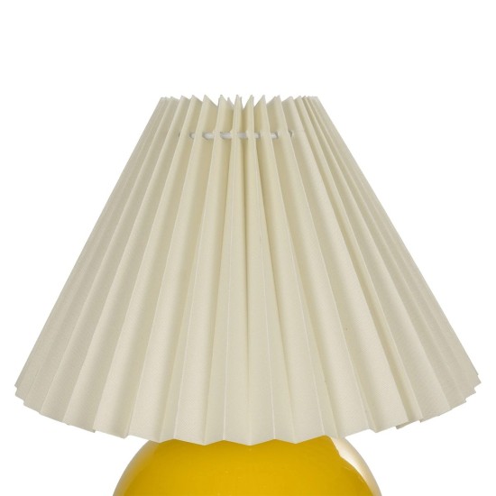 GLOBOSTAR® LISBON 204-0155 Μοντέρνο Επιτραπέζιο Φωτιστικό Πορτατίφ με Ντουί 1 x E27 AC 220-240V IP20 - Κίτρινο & Μπεζ - Μ24 x Π24 x Υ28cm GLOBOSTAR® LISBON 204-0155 Μοντέρνο Επιτραπέζιο Φωτιστικό Πορτατίφ με Ντουί 1 x E27 AC 220-240V IP20 - Κίτρινο & Μπεζ - Μ24 x Π24 x Υ28cm