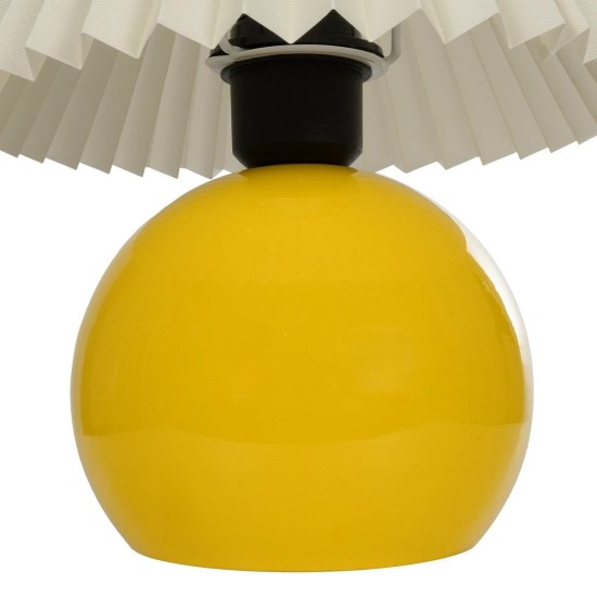 GLOBOSTAR® LISBON 204-0155 Μοντέρνο Επιτραπέζιο Φωτιστικό Πορτατίφ με Ντουί 1 x E27 AC 220-240V IP20 - Κίτρινο & Μπεζ - Μ24 x Π24 x Υ28cm GLOBOSTAR® LISBON 204-0155 Μοντέρνο Επιτραπέζιο Φωτιστικό Πορτατίφ με Ντουί 1 x E27 AC 220-240V IP20 - Κίτρινο & Μπεζ - Μ24 x Π24 x Υ28cm