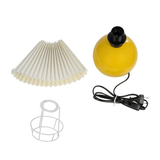 GLOBOSTAR® LISBON 204-0155 Μοντέρνο Επιτραπέζιο Φωτιστικό Πορτατίφ με Ντουί 1 x E27 AC 220-240V IP20 - Κίτρινο & Μπεζ - Μ24 x Π24 x Υ28cm GLOBOSTAR® LISBON 204-0155 Μοντέρνο Επιτραπέζιο Φωτιστικό Πορτατίφ με Ντουί 1 x E27 AC 220-240V IP20 - Κίτρινο & Μπεζ - Μ24 x Π24 x Υ28cm