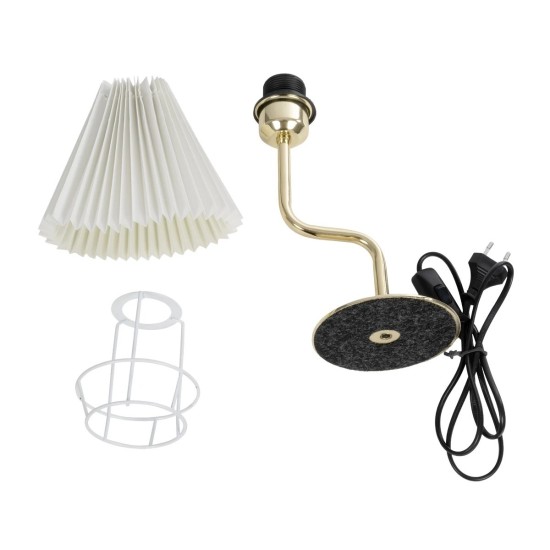 GLOBOSTAR® LIVL 204-0169 Μοντέρνο Επιτραπέζιο Φωτιστικό Πορτατίφ με Ντουί 1 x E27 AC 220-240V IP20 - Χρυσό & Μπεζ - Μ22 x Π22 x Υ34cm GLOBOSTAR® LIVL 204-0169 Μοντέρνο Επιτραπέζιο Φωτιστικό Πορτατίφ με Ντουί 1 x E27 AC 220-240V IP20 - Χρυσό & Μπεζ - Μ22 x Π22 x Υ34cm