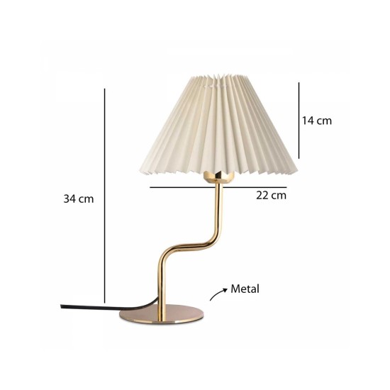 GLOBOSTAR® LIVL 204-0169 Μοντέρνο Επιτραπέζιο Φωτιστικό Πορτατίφ με Ντουί 1 x E27 AC 220-240V IP20 - Χρυσό & Μπεζ - Μ22 x Π22 x Υ34cm GLOBOSTAR® LIVL 204-0169 Μοντέρνο Επιτραπέζιο Φωτιστικό Πορτατίφ με Ντουί 1 x E27 AC 220-240V IP20 - Χρυσό & Μπεζ - Μ22 x Π22 x Υ34cm