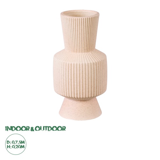 GloboStar® Artificial Garden CAPRI 20468 Πήλινο Κεραμικό Κασπώ Γλάστρα - Flower Pot Απαλό Μπεζ Φ7.5cm x Υ20cm GloboStar® Artificial Garden CAPRI 20468 Πήλινο Κεραμικό Κασπώ Γλάστρα - Flower Pot Απαλό Μπεζ Φ7.5cm x Υ20cm