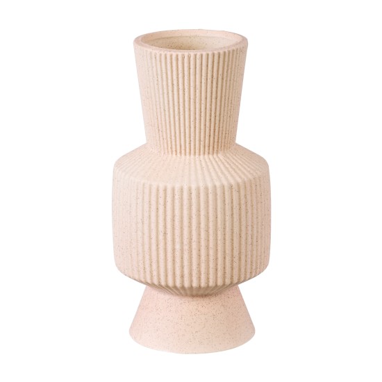 GloboStar® Artificial Garden CAPRI 20468 Πήλινο Κεραμικό Κασπώ Γλάστρα - Flower Pot Απαλό Μπεζ Φ7.5cm x Υ20cm GloboStar® Artificial Garden CAPRI 20468 Πήλινο Κεραμικό Κασπώ Γλάστρα - Flower Pot Απαλό Μπεζ Φ7.5cm x Υ20cm