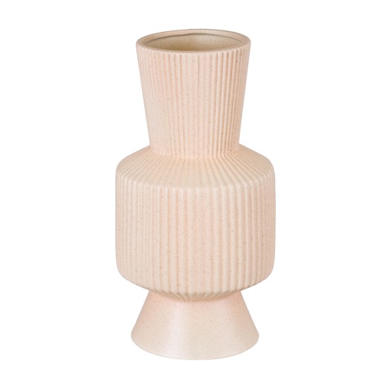 GloboStar® Artificial Garden CAPRI 20470 Πήλινο Κεραμικό Κασπώ Γλάστρα - Flower Pot Απαλό Μπεζ Φ9.5cm x Υ25cm GloboStar® Artificial Garden CAPRI 20470 Πήλινο Κεραμικό Κασπώ Γλάστρα - Flower Pot Απαλό Μπεζ Φ9.5cm x Υ25cm