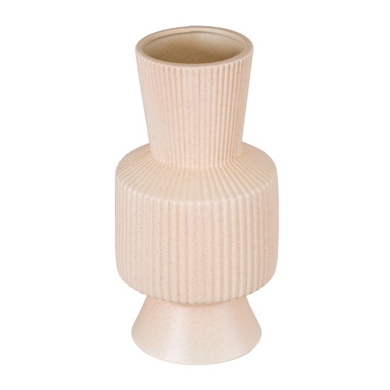 GloboStar® Artificial Garden CAPRI 20470 Πήλινο Κεραμικό Κασπώ Γλάστρα - Flower Pot Απαλό Μπεζ Φ9.5cm x Υ25cm GloboStar® Artificial Garden CAPRI 20470 Πήλινο Κεραμικό Κασπώ Γλάστρα - Flower Pot Απαλό Μπεζ Φ9.5cm x Υ25cm