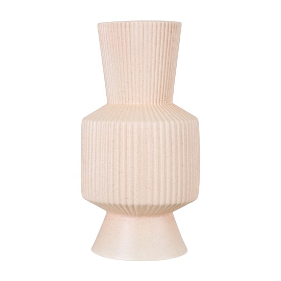 GloboStar® Artificial Garden CAPRI 20470 Πήλινο Κεραμικό Κασπώ Γλάστρα - Flower Pot Απαλό Μπεζ Φ9.5cm x Υ25cm GloboStar® Artificial Garden CAPRI 20470 Πήλινο Κεραμικό Κασπώ Γλάστρα - Flower Pot Απαλό Μπεζ Φ9.5cm x Υ25cm