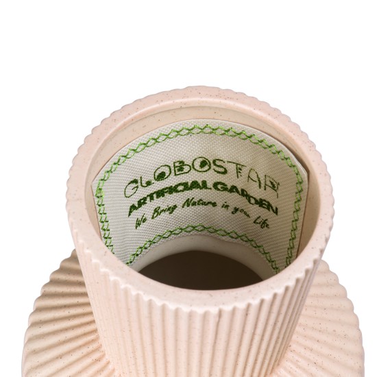 GloboStar® Artificial Garden CAPRI 20470 Πήλινο Κεραμικό Κασπώ Γλάστρα - Flower Pot Απαλό Μπεζ Φ9.5cm x Υ25cm GloboStar® Artificial Garden CAPRI 20470 Πήλινο Κεραμικό Κασπώ Γλάστρα - Flower Pot Απαλό Μπεζ Φ9.5cm x Υ25cm