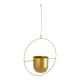 GloboStar® Artificial Garden TILOS 20486 Κρεμαστό Μεταλλικό Κασπώ Γλάστρα - Flower Pot Χρυσό Φ35cm x Υ15cm GloboStar® Artificial Garden TILOS 20486 Κρεμαστό Μεταλλικό Κασπώ Γλάστρα - Flower Pot Χρυσό Φ35cm x Υ15cm