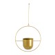 GloboStar® Artificial Garden TILOS 20486 Κρεμαστό Μεταλλικό Κασπώ Γλάστρα - Flower Pot Χρυσό Φ35cm x Υ15cm GloboStar® Artificial Garden TILOS 20486 Κρεμαστό Μεταλλικό Κασπώ Γλάστρα - Flower Pot Χρυσό Φ35cm x Υ15cm