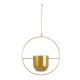 GloboStar® Artificial Garden TILOS 20486 Κρεμαστό Μεταλλικό Κασπώ Γλάστρα - Flower Pot Χρυσό Φ35cm x Υ15cm GloboStar® Artificial Garden TILOS 20486 Κρεμαστό Μεταλλικό Κασπώ Γλάστρα - Flower Pot Χρυσό Φ35cm x Υ15cm