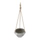 GloboStar® Artificial Garden SARAKINIKO 20490 Κρεμαστό Πήλινο Κεραμικό Κασπώ Γλάστρα - Flower Pot Γκρι Φ10cm x Υ36cm GloboStar® Artificial Garden SARAKINIKO 20490 Κρεμαστό Πήλινο Κεραμικό Κασπώ Γλάστρα - Flower Pot Γκρι Φ10cm x Υ36cm
