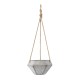 GloboStar® Artificial Garden SARAKINIKO 20490 Κρεμαστό Πήλινο Κεραμικό Κασπώ Γλάστρα - Flower Pot Γκρι Φ10cm x Υ36cm GloboStar® Artificial Garden SARAKINIKO 20490 Κρεμαστό Πήλινο Κεραμικό Κασπώ Γλάστρα - Flower Pot Γκρι Φ10cm x Υ36cm
