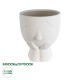 GloboStar® Artificial Garden TOKYO 20496 Διακοσμητικό Κεραμικό Κασπώ Γλάστρα - Flower Pot Λευκό Φ16 x Υ19cm GloboStar® Artificial Garden TOKYO 20496 Διακοσμητικό Κεραμικό Κασπώ Γλάστρα - Flower Pot Λευκό Φ16 x Υ19cm