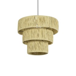 GLOBOSTAR® COROIN 205-0034 Boho Κρεμαστό Φωτιστικό Οροφής με Ντουί 1 x E27 AC 220-240V IP20 - Μπεζ - M40 x Π40 x Υ35cm
