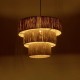 GLOBOSTAR® COROIN 205-0034 Boho Κρεμαστό Φωτιστικό Οροφής με Ντουί 1 x E27 AC 220-240V IP20 - Μπεζ - M40 x Π40 x Υ35cm