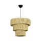 GLOBOSTAR® COROIN 205-0034 Boho Κρεμαστό Φωτιστικό Οροφής με Ντουί 1 x E27 AC 220-240V IP20 - Μπεζ - M40 x Π40 x Υ35cm