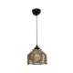 GLOBOSTAR® JUTTI 205-0040 Boho Κρεμαστό Φωτιστικό Οροφής με Ντουί 1 x E27 AC 220-240V IP20 - Μπεζ - M20 x Π20 x Υ18cm