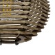 GLOBOSTAR® JUTTI 205-0041 Boho Κρεμαστό Φωτιστικό Οροφής με Ντουί 1 x E27 AC 220-240V IP20 - Μπεζ - M20 x Π20 x Υ18cm