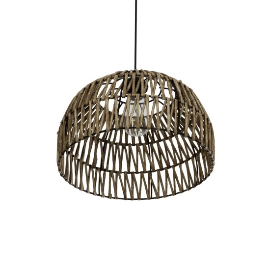 GLOBOSTAR® ARANCIA 205-0047 Boho Κρεμαστό Φωτιστικό Οροφής με Ντουί 1 x E27 AC 220-240V IP20 - Μπεζ - M35 x Π35 x Υ26cm