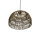 GLOBOSTAR® ARANCIA 205-0047 Boho Κρεμαστό Φωτιστικό Οροφής με Ντουί 1 x E27 AC 220-240V IP20 - Μπεζ - M35 x Π35 x Υ26cm