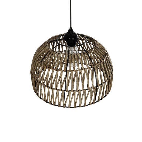 GLOBOSTAR® ARANCIA 205-0047 Boho Κρεμαστό Φωτιστικό Οροφής με Ντουί 1 x E27 AC 220-240V IP20 - Μπεζ - M35 x Π35 x Υ26cm