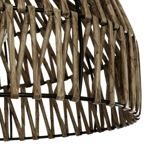 GLOBOSTAR® ARANCIA 205-0047 Boho Κρεμαστό Φωτιστικό Οροφής με Ντουί 1 x E27 AC 220-240V IP20 - Μπεζ - M35 x Π35 x Υ26cm