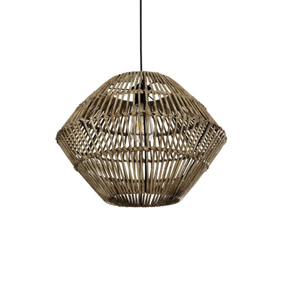 GLOBOSTAR® ARANCIA 205-0048 Boho Κρεμαστό Φωτιστικό Οροφής με Ντουί 1 x E27 AC 220-240V IP20 - Μπεζ - M46 x Π46 x Υ35cm