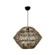 GLOBOSTAR® ARANCIA 205-0048 Boho Κρεμαστό Φωτιστικό Οροφής με Ντουί 1 x E27 AC 220-240V IP20 - Μπεζ - M46 x Π46 x Υ35cm
