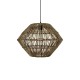 GLOBOSTAR® ARANCIA 205-0048 Boho Κρεμαστό Φωτιστικό Οροφής με Ντουί 1 x E27 AC 220-240V IP20 - Μπεζ - M46 x Π46 x Υ35cm