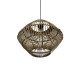 GLOBOSTAR® ARANCIA 205-0048 Boho Κρεμαστό Φωτιστικό Οροφής με Ντουί 1 x E27 AC 220-240V IP20 - Μπεζ - M46 x Π46 x Υ35cm