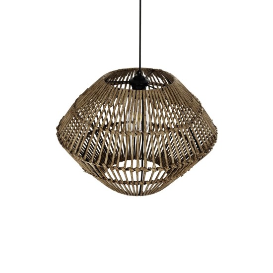 GLOBOSTAR® ARANCIA 205-0048 Boho Κρεμαστό Φωτιστικό Οροφής με Ντουί 1 x E27 AC 220-240V IP20 - Μπεζ - M46 x Π46 x Υ35cm