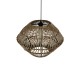 GLOBOSTAR® ARANCIA 205-0048 Boho Κρεμαστό Φωτιστικό Οροφής με Ντουί 1 x E27 AC 220-240V IP20 - Μπεζ - M46 x Π46 x Υ35cm