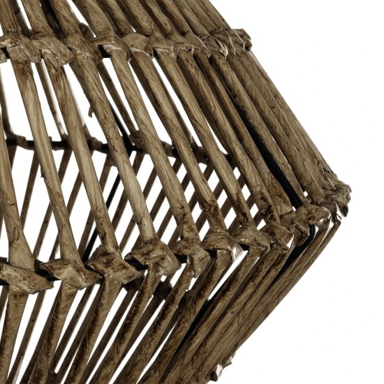 GLOBOSTAR® ARANCIA 205-0048 Boho Κρεμαστό Φωτιστικό Οροφής με Ντουί 1 x E27 AC 220-240V IP20 - Μπεζ - M46 x Π46 x Υ35cm